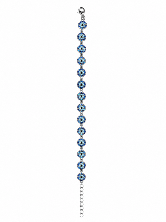 Bracciale BRILLO con Zirconi e Strass - BLU/ARGENTO