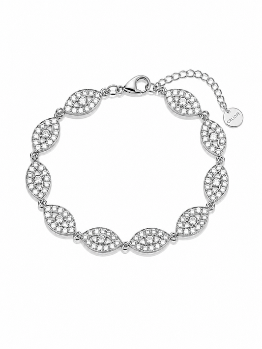 Bracciale OCCHIO BRILLO con Zirconi e Strass - ARGENTO