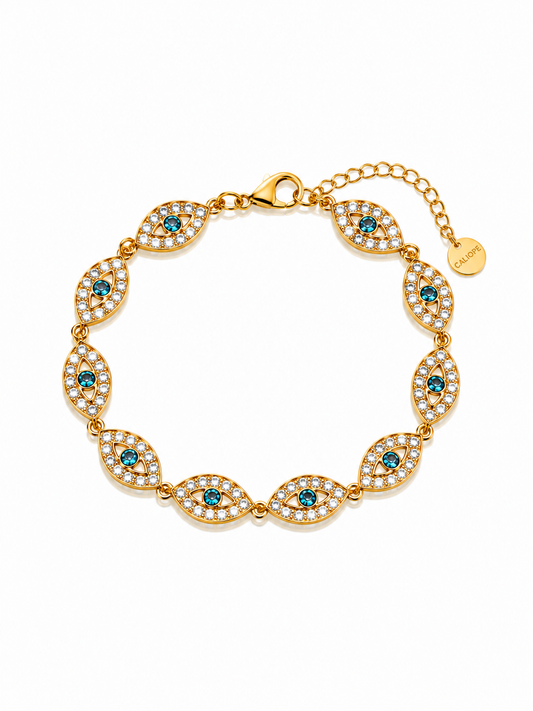 Bracciale OCCHIO BRILLO con Zirconi e Strass - ORO