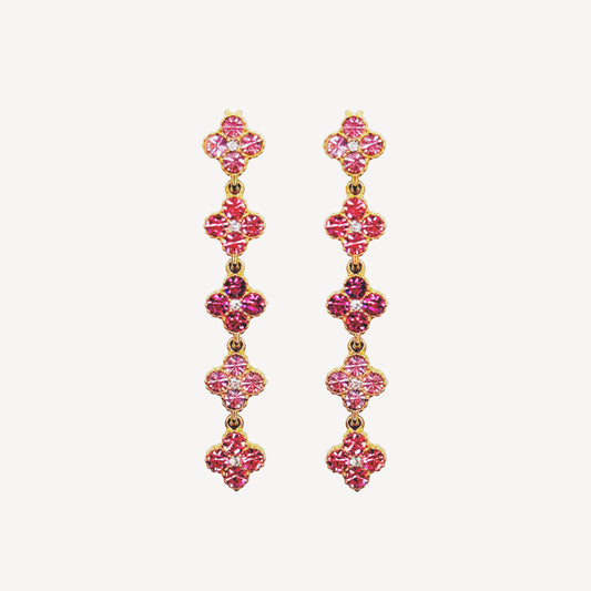 Orecchini BRILLI-FORTUNA con Zirconi Splendenti - ROSA