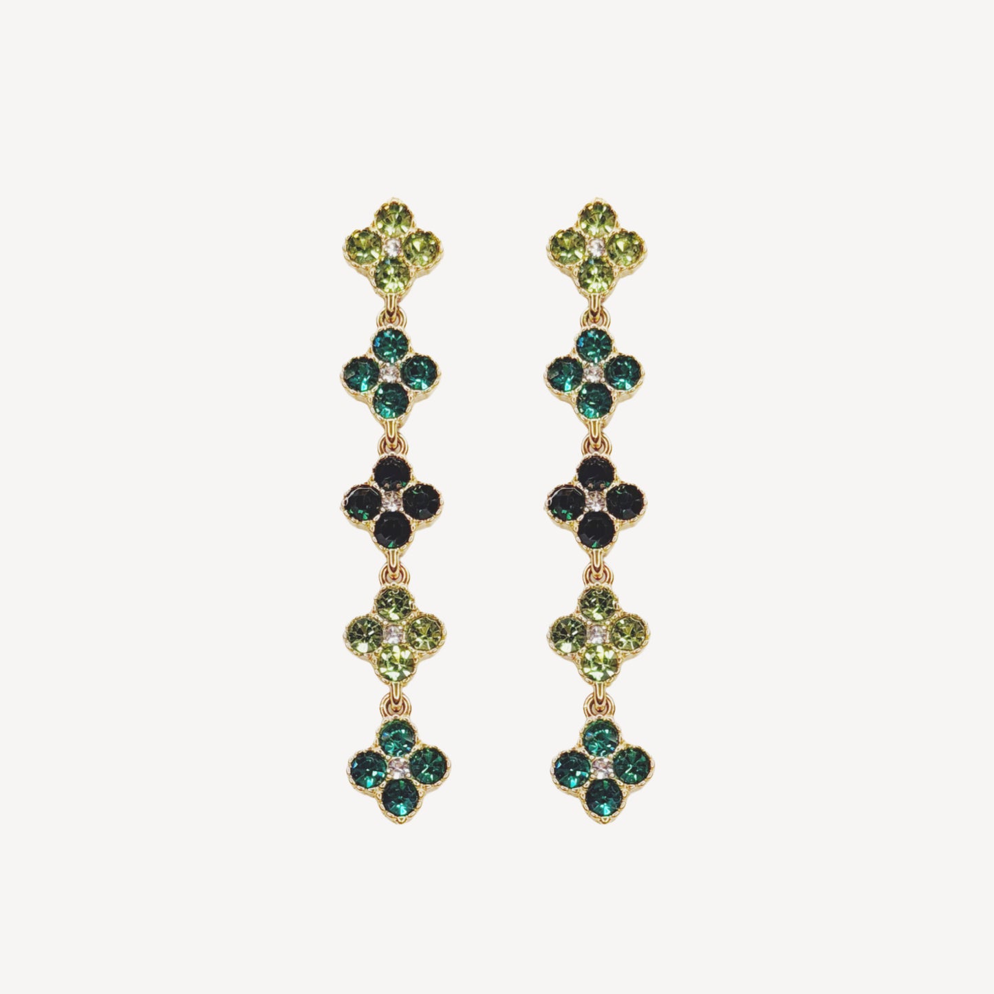 Orecchini BRILLI-FORTUNA con Zirconi Splendenti - VERDE