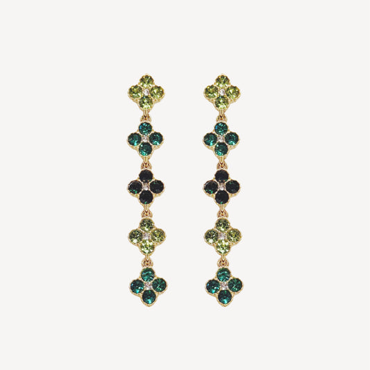 Orecchini BRILLI-FORTUNA con Zirconi Splendenti - VERDE