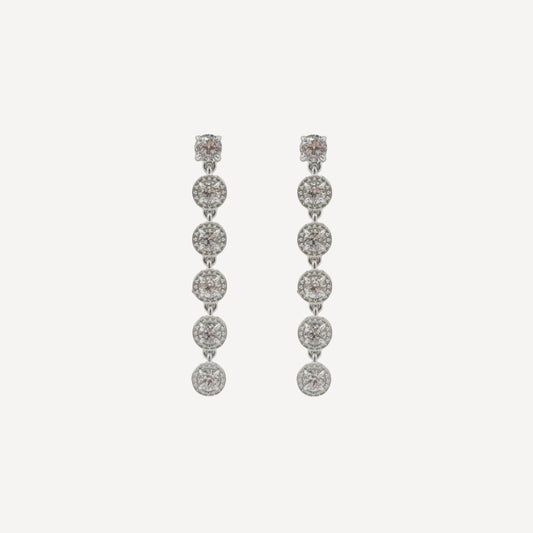 Orecchini FALL-ANGELI con Zirconi Pendenti Splendenti