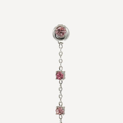 Orecchini SALI-SCENDI con Zirconi Gradazioni ROSA