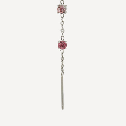 Orecchini SALI-SCENDI con Zirconi Gradazioni ROSA